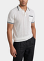 Leon White Open Knit Lightweight Polo