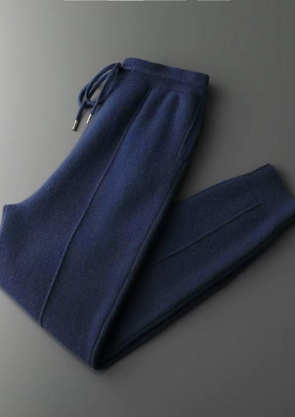 Pure Extra-Fine Merino Wool Navy Blue Luzzo Set | Arventti
