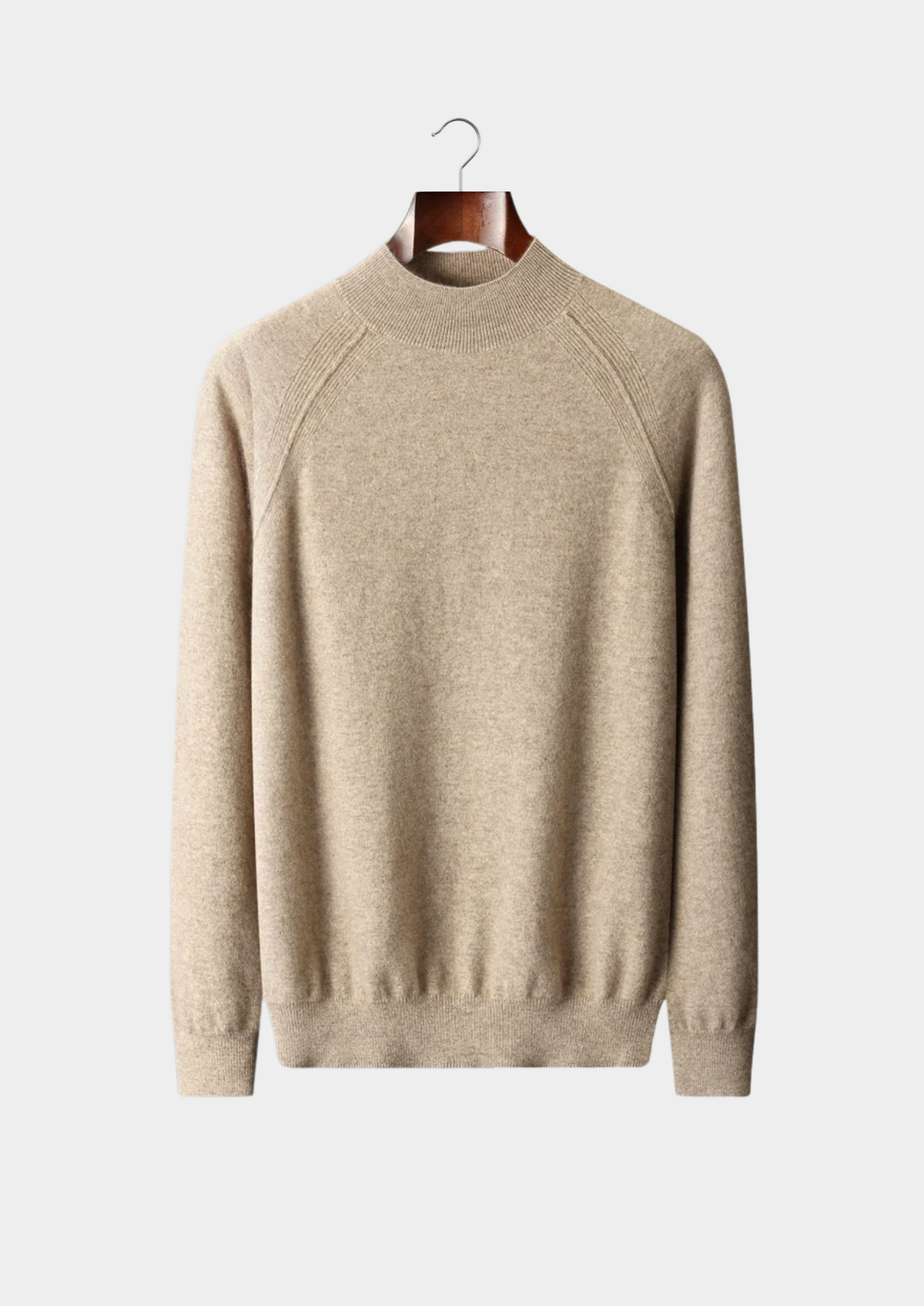 Pure Extra-Fine Merino Wool Raglan Mockneck | Arventti