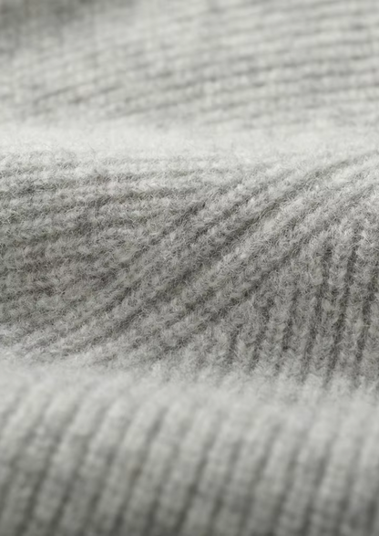 Pure Extra-Fine Merino Wool Ribbed Zip Hoodie | Arventti