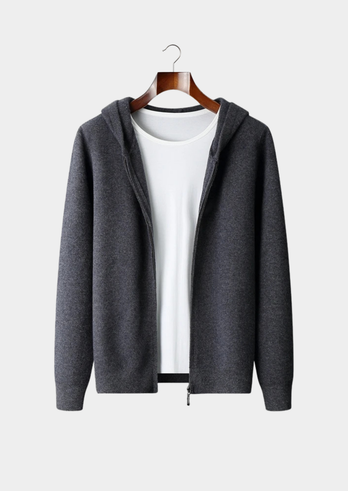 Premium Cashmere Zipper Hoodie | Arventti