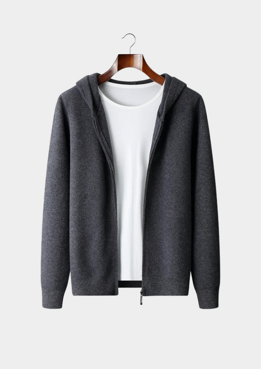 Premium Cashmere Zipper Hoodie | Arventti