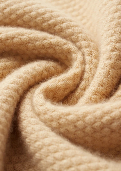 Premium Cashmere Mustard Two-Tone Polo | Arventti