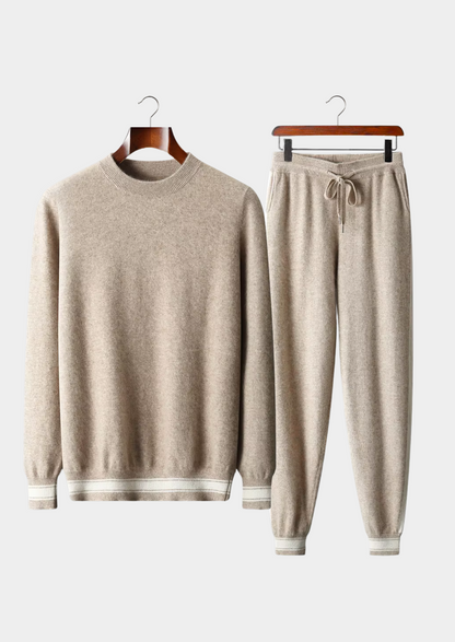 Premium Cashmere Sand Vienna Leisure Set | Arventti