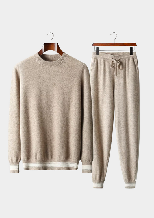 Premium Cashmere Sand Vienna Leisure Set | Arventti