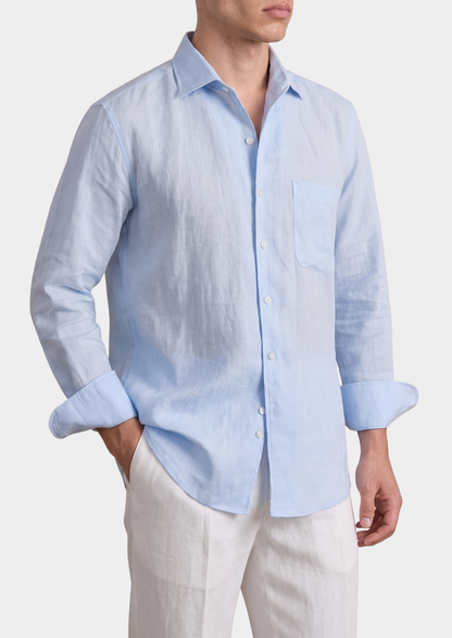 Amalfi Coastal Shirt - Light Blue | Arventti