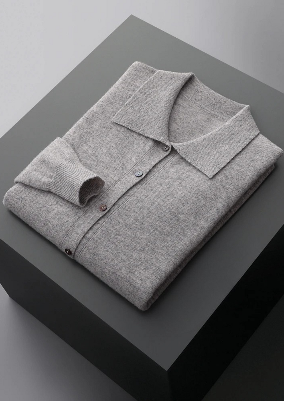 Pure Extra-Fine Merino Wool Polo Cardigan | Arventti