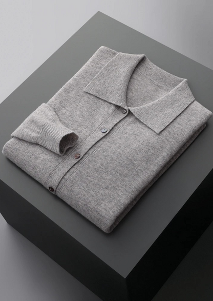 Pure Extra-Fine Merino Wool Polo Cardigan | Arventti