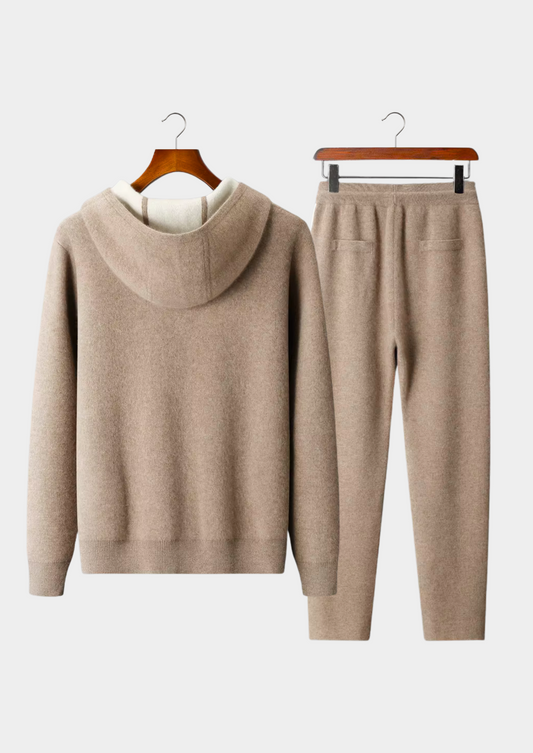 Premium Cashmere Beige Milano Leisure Set | Arventti