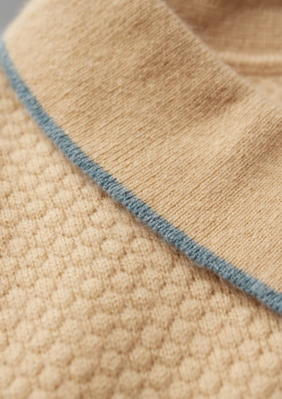 Premium Cashmere Mustard Two-Tone Polo | Arventti
