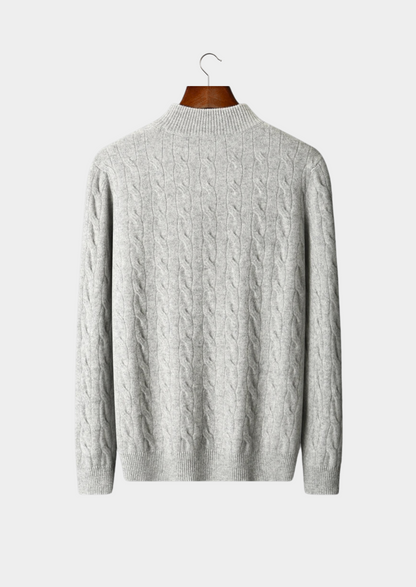 Pure Extra-Fine Merino Wool Cable Half Zip | Arventti