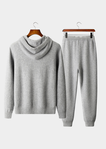 Premium Cashmere Light Gray Alain Leisure Set | Arventti