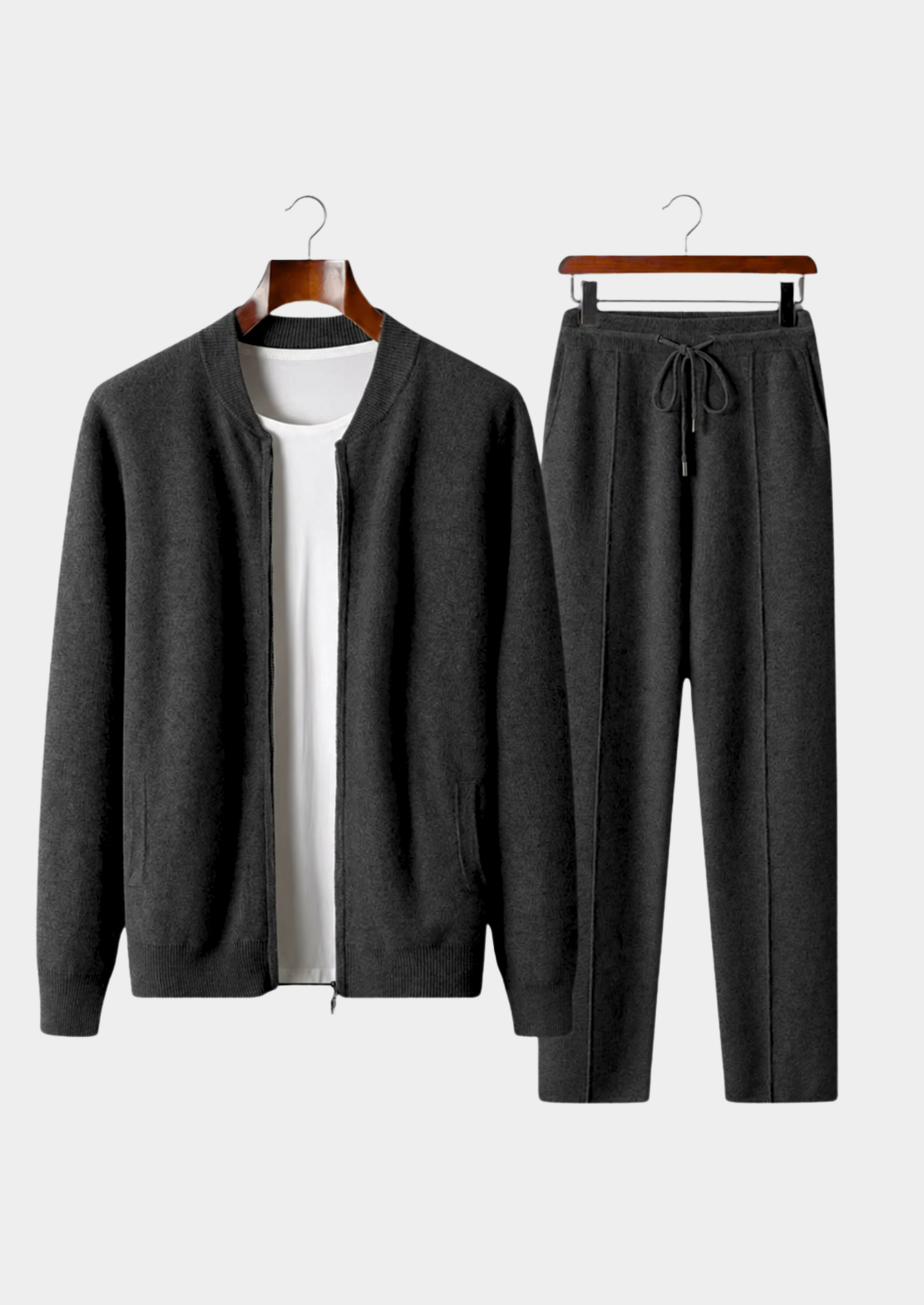 Pure Extra-Fine Merino Wool Black Falconi Set | Arventti