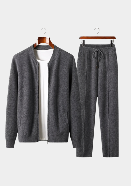 Pure Extra-Fine Merino Wool Dark Gray Falconi Set | Arventti