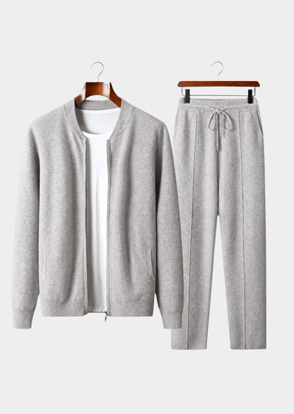 Pure Extra-Fine Merino Wool Light Gray Falconi Set | Arventti