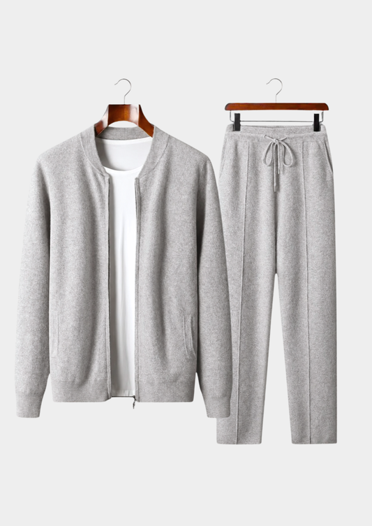 Pure Extra-Fine Merino Wool Light Gray Falconi Set | Arventti