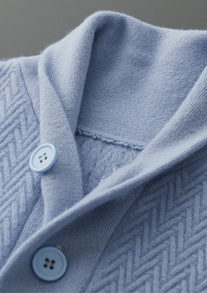 Premium Cashmere Zigzag Button Sweater | Arventti