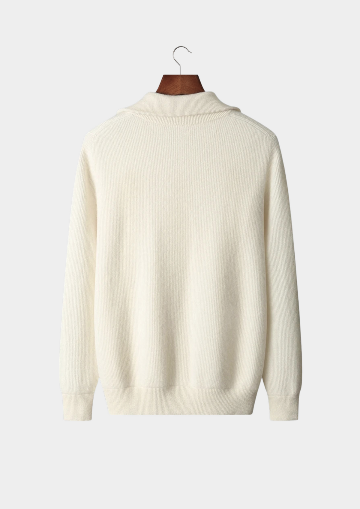 Pure Extra-Fine Merino Wool Ribbed Zipper Cardigan | Arventti