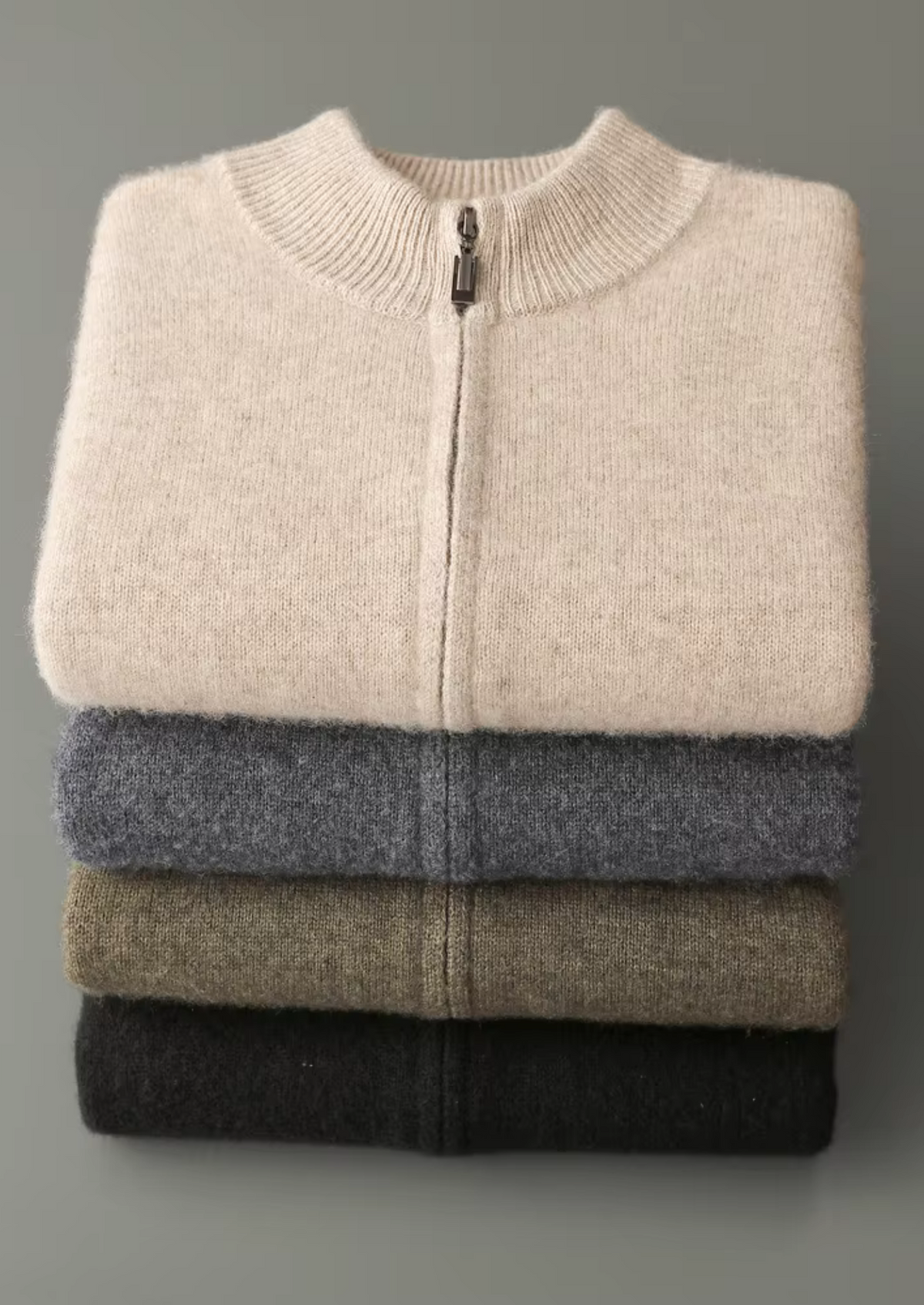 Pure Extra-Fine Merino Wool Zipper Cardigan | Arventti