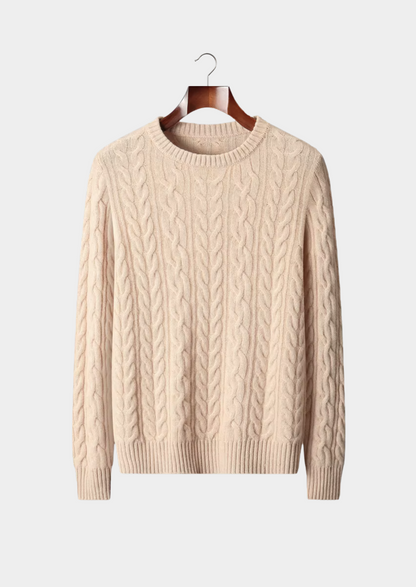Pure Extra-Fine Merino Wool Cable Knit Crewneck | Arventti