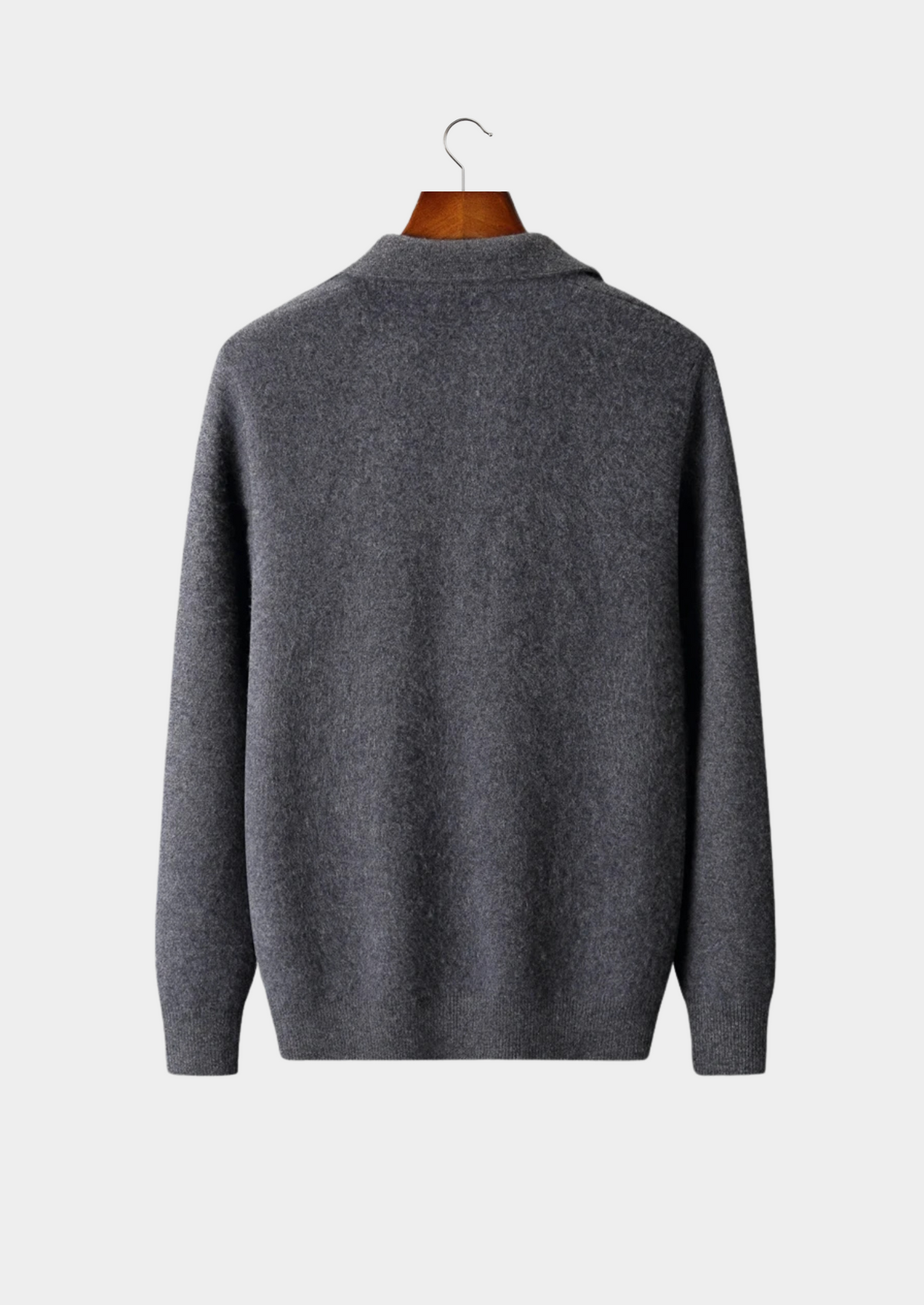 Premium Cashmere Zip Polo Cardigan | Arventti