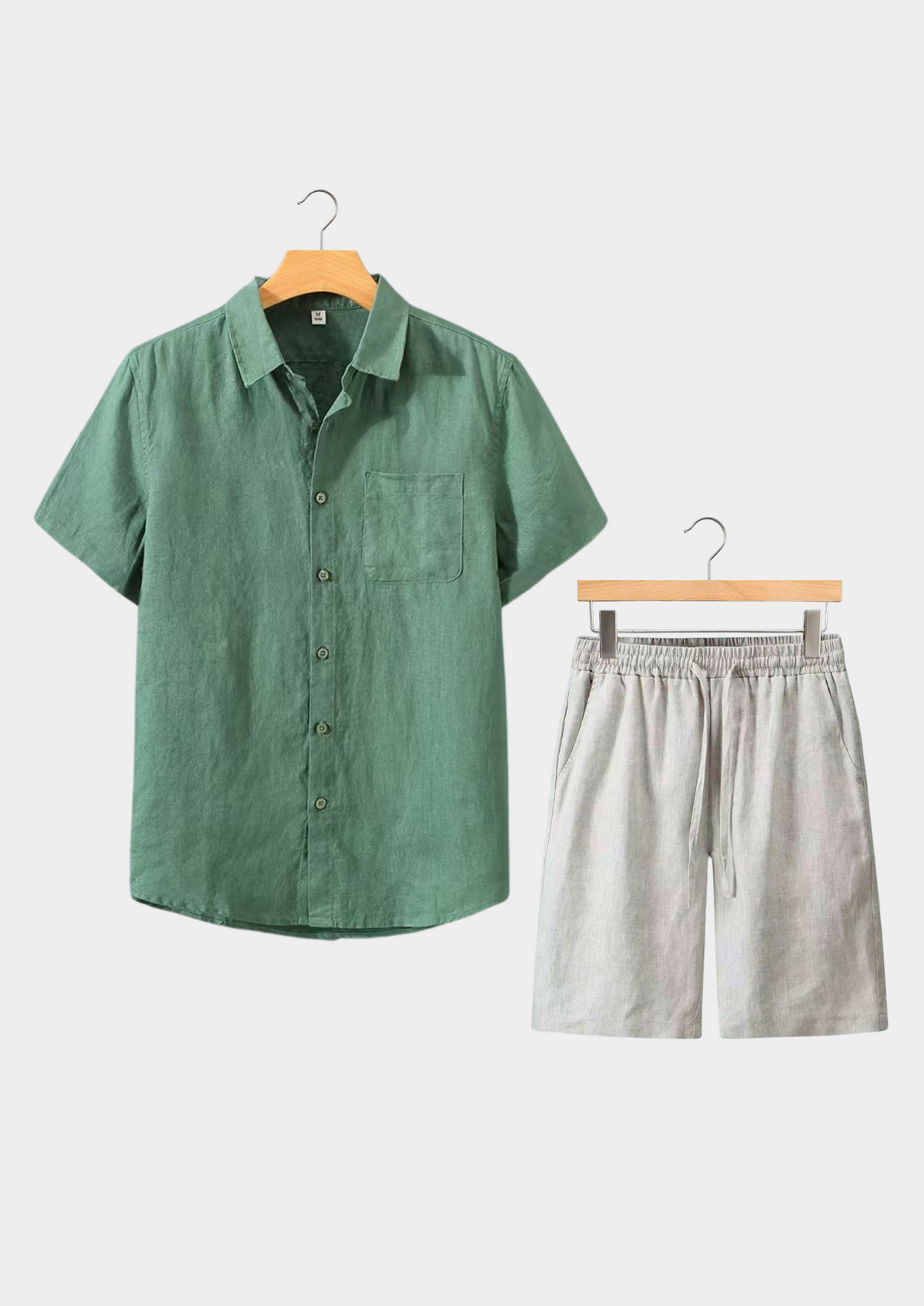 Dolcevita Shortsleeve Summer Set - Green/beige | Arventti