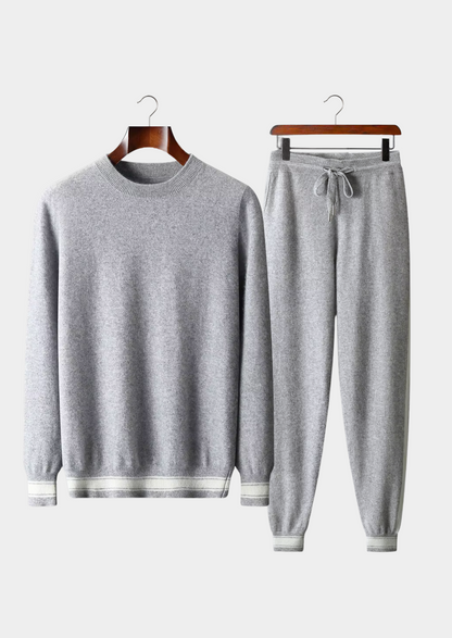 Premium Cashmere Light Gray Vienna Leisure Set | Arventti