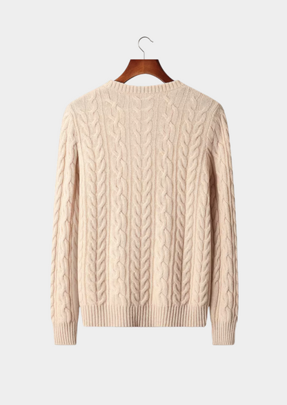 Pure Extra-Fine Merino Wool Cable Knit Crewneck | Arventti