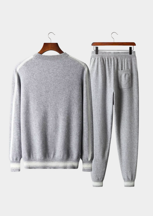 Premium Cashmere Light Gray Vienna Leisure Set | Arventti