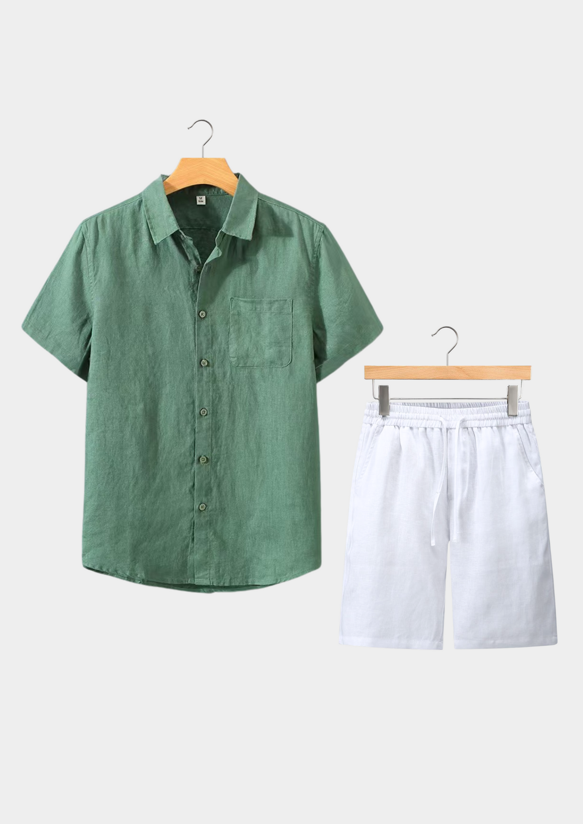 Dolcevita Shortsleeve Summer Set - Green/white | Arventti