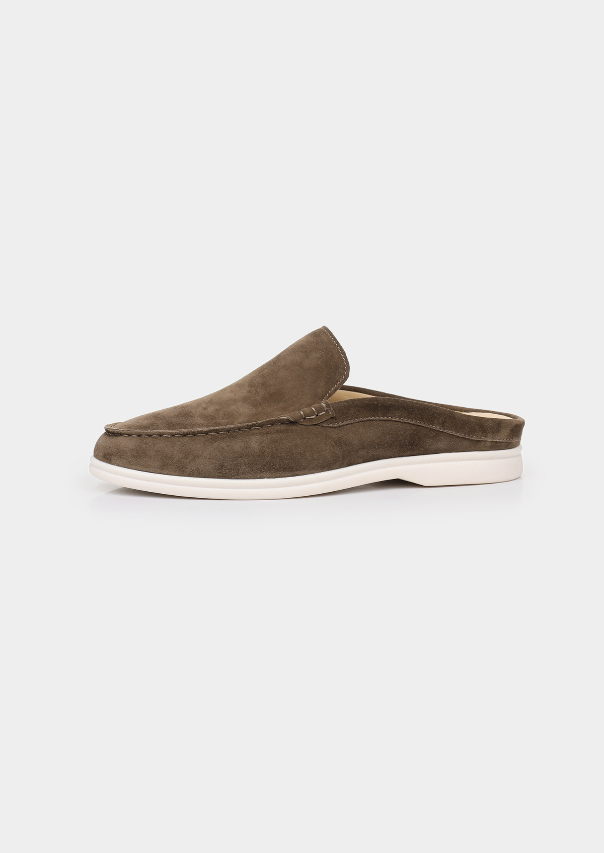 Olive Marina Suede Slipper | Arventti