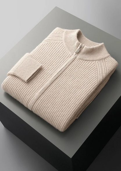 Premium Cashmere Ribbed Cardigan | Arventti