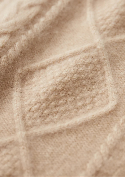 Pure Extra-Fine Merino Wool Jacquard Mockneck | Arventti