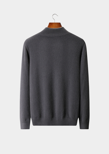 Pure Cashmere Dark Gray Dual Zip Cardigan | Arventti