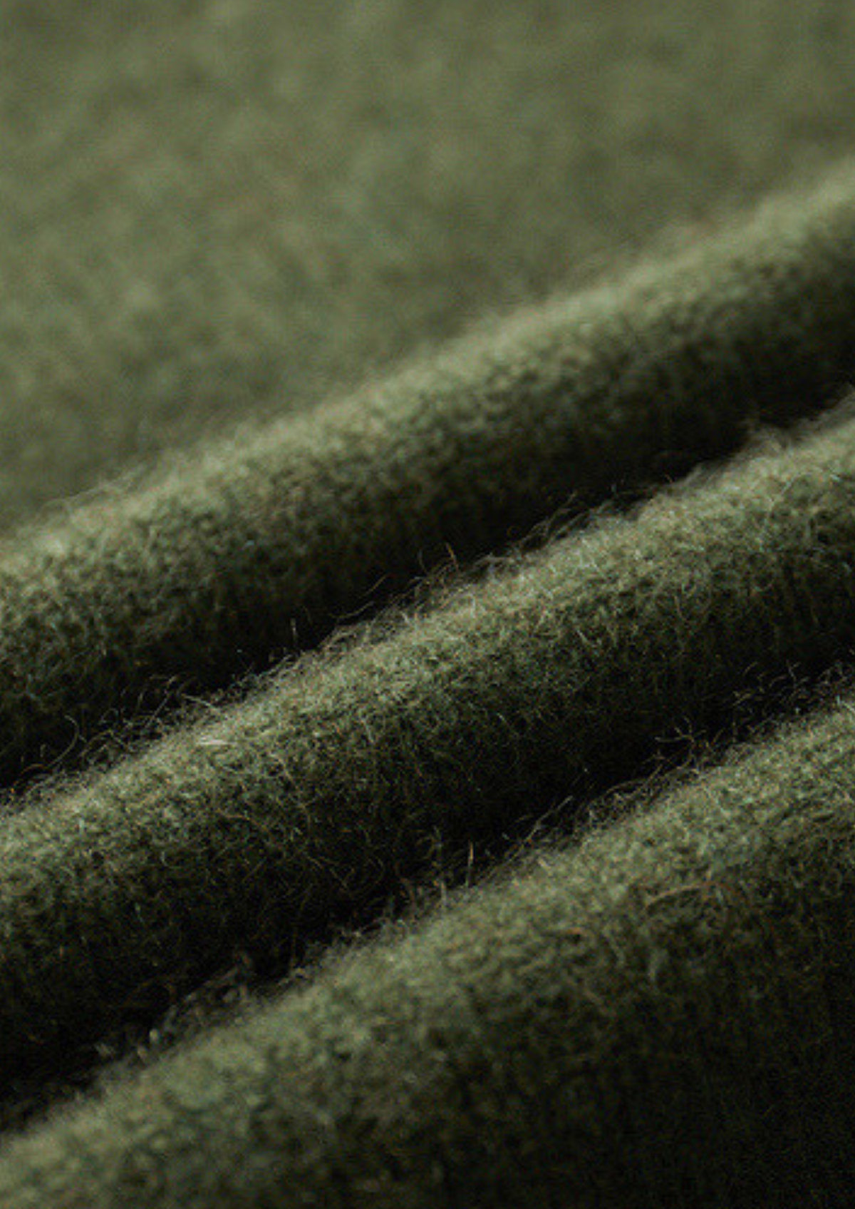 Pure Cashmere Olive Ribbed Half Zip | Arventti