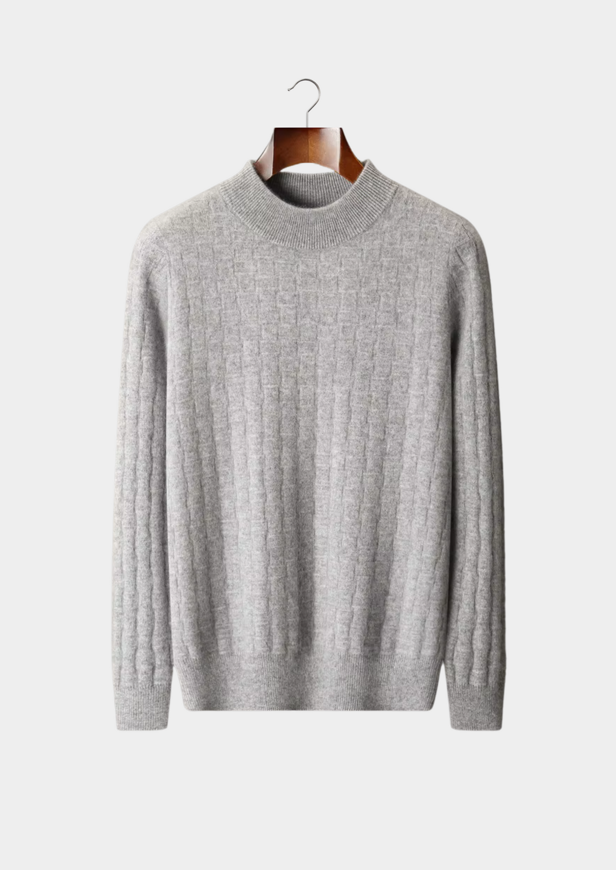 Pure Extra-Fine Merino Wool Textured Mockneck | Arventti