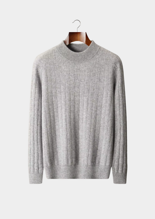 Pure Extra-Fine Merino Wool Textured Mockneck | Arventti