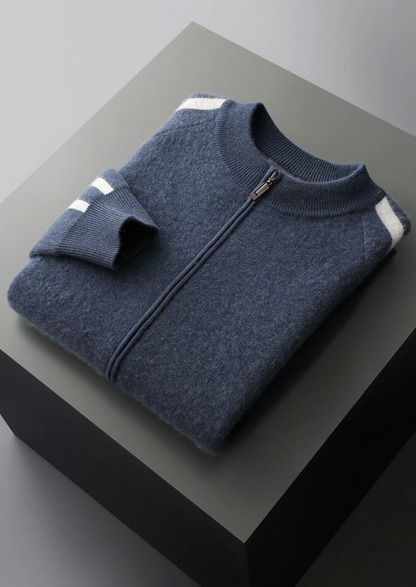 Pure Extra-Fine Merino Wool Striped Cardigan | Arventti
