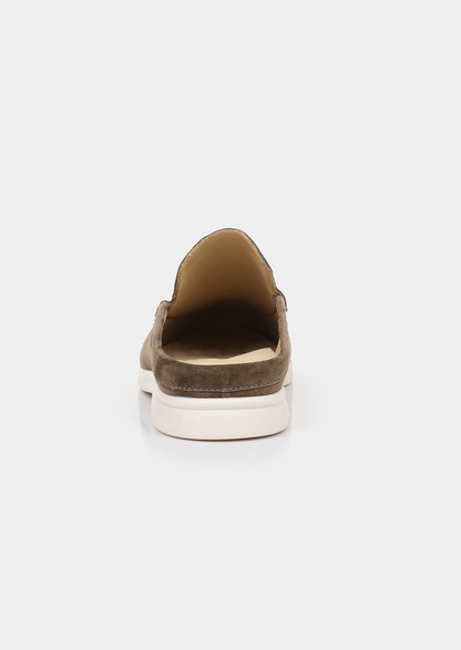 Olive Marina Suede Slipper | Arventti