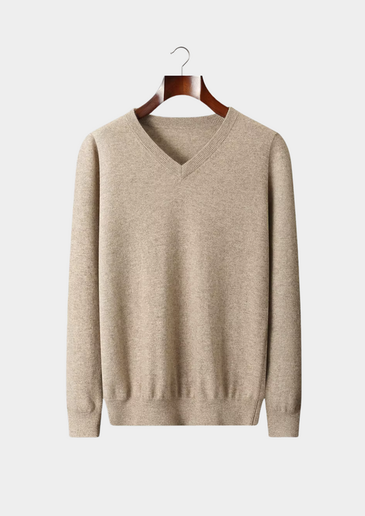 Pure Extra-Fine Merino Wool Classic V-Neck Sweater | Arventti