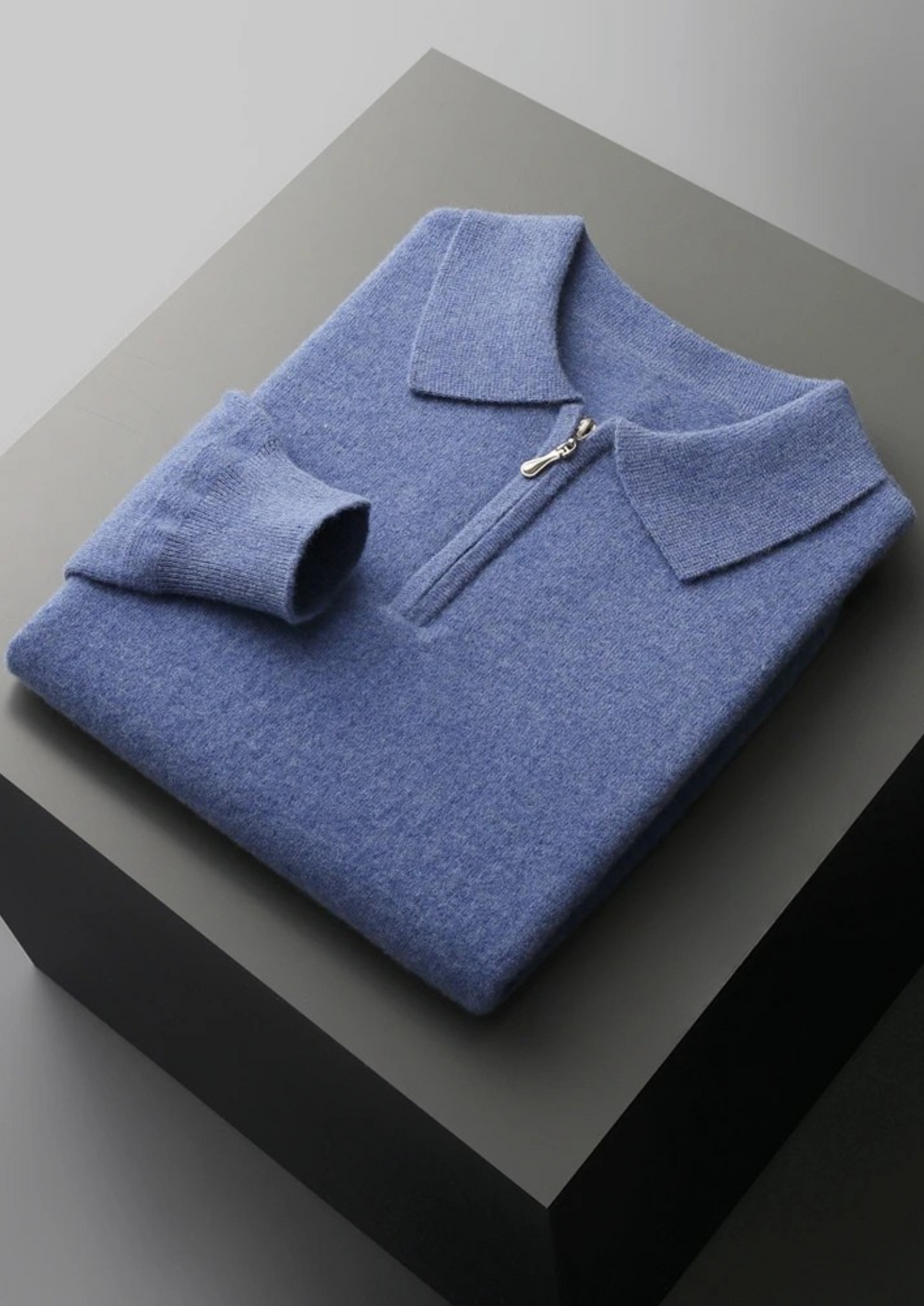 Pure Extra-Fine Merino Wool Half Zip Polo | Arventti