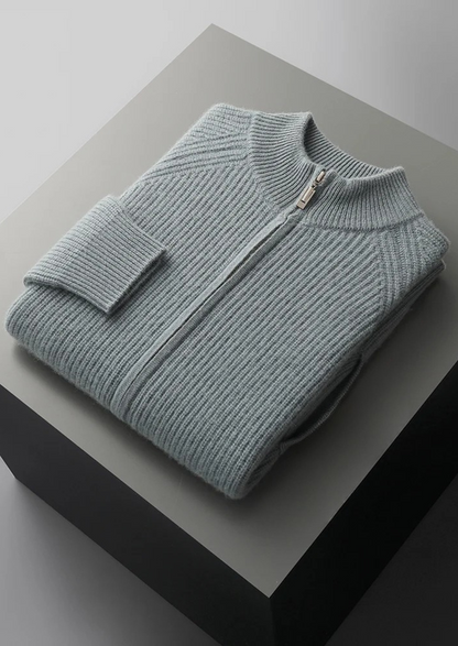 Premium Cashmere Ribbed Cardigan | Arventti