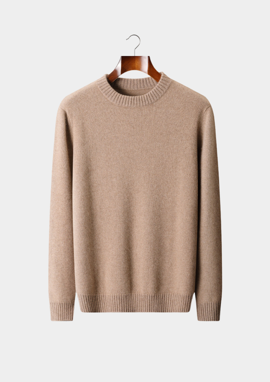 Pure Cashmere Beige Essential Crewneck | Arventti
