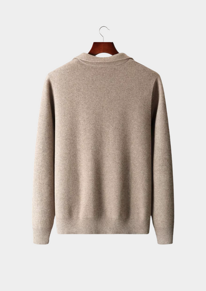 Pure Extra-Fine Merino Wool Zip Polo Cardigan | Arventti