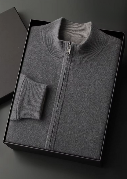 Pure Extra-Fine Merino Wool Zip Cardigan | Arventti