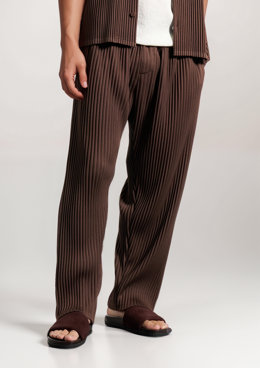 Coffee Pleated Summer Set | Arventti