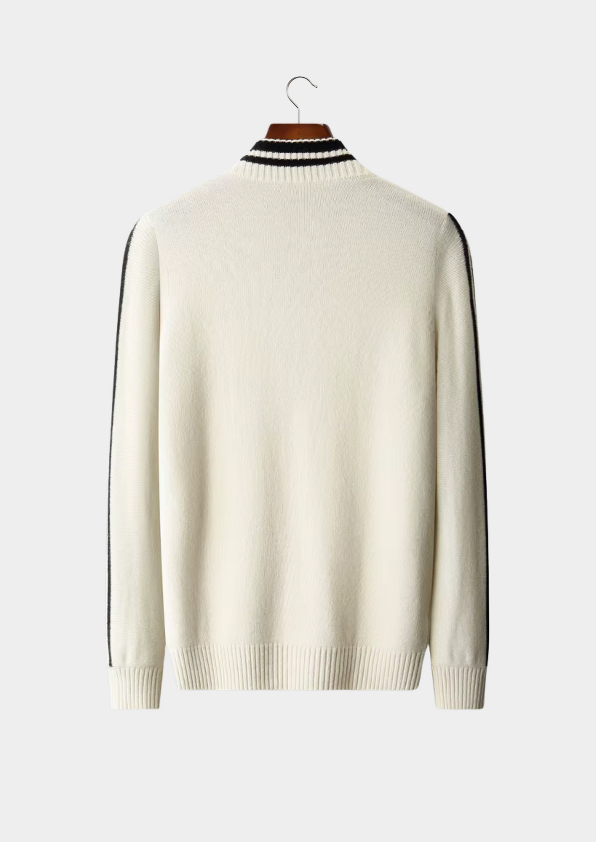 Pure Extra-Fine Merino Wool Two Tone Zip Cardigan | Arventti