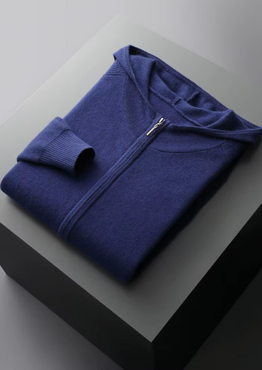 Premium Cashmere Navy Blue Kilian Leisure Set | Arventti