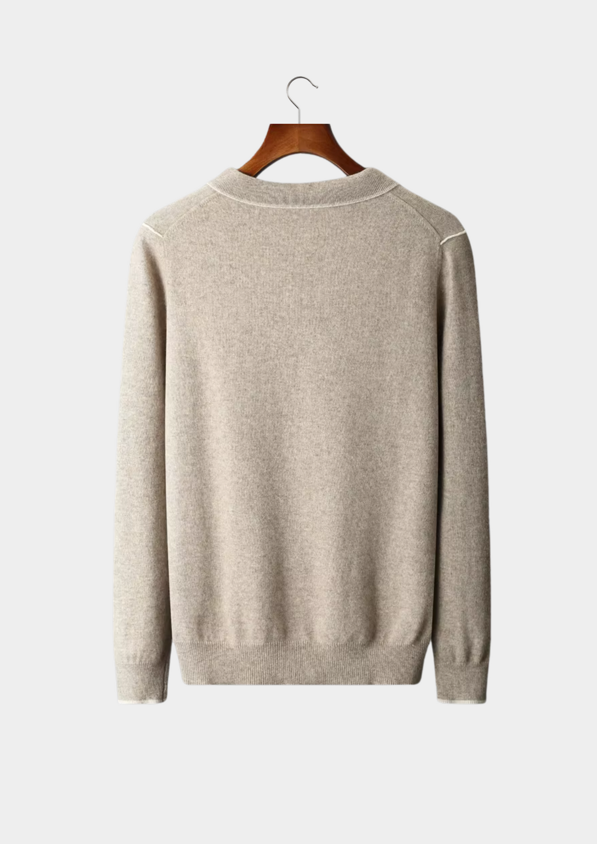 Premium Cashmere Two Tone Button Polo | Arventti