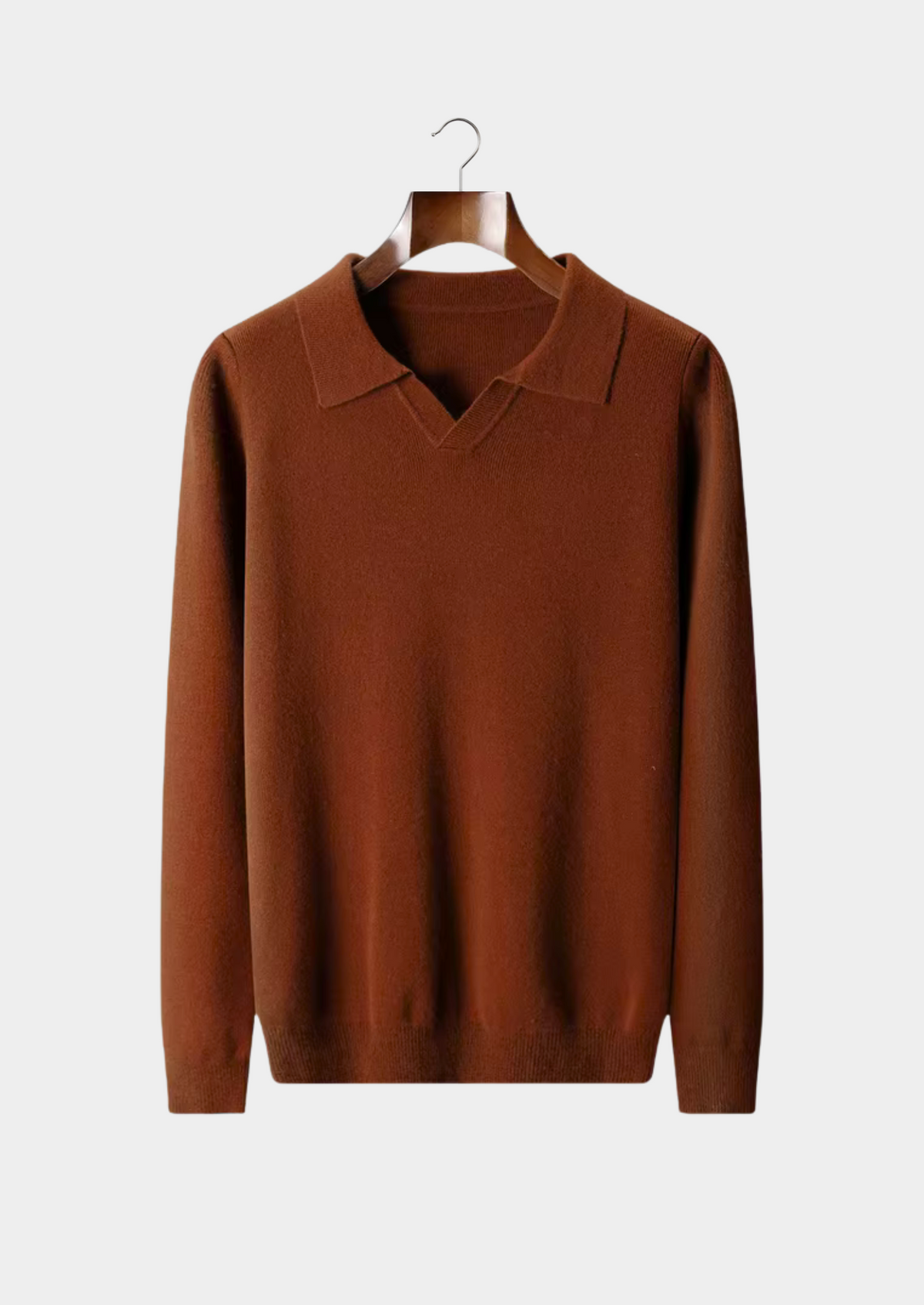 Pure Extra-Fine Merino Wool Ribbed Buttonless Polo | Arventti